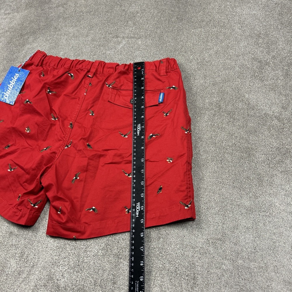 Chubbies Shorts Mens XL 5.5" Red Bald Eagles Embroidered Elastic Waist Stretch - Picture 6 of 7